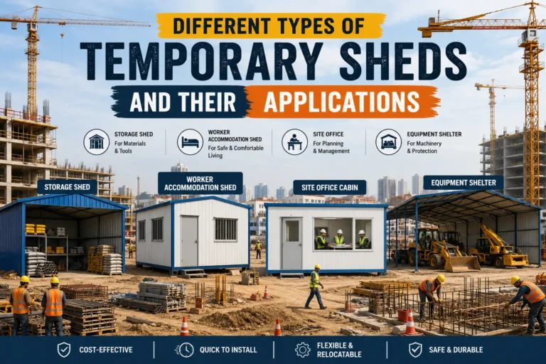 Different Types of Temporary Sheds and Their Applications | Prefab Sheds for Construction Sites